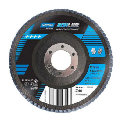 NORTON 100 x 120# ZIRC FLAP DISC