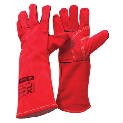 ARMOUR RED LEATHER WELDING GLOVE XL
