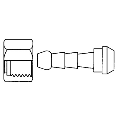 TITON 1/4 HOSE x 3/8 BSPP SWIVEL CONNECTOR