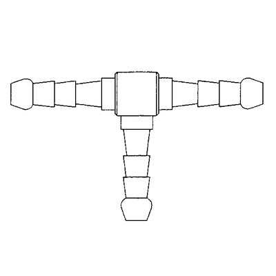 TITON 5/16 HOSE BARBED AIRLINE TEE