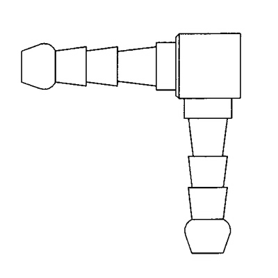 TITON 1/4 HOSE BARBED AIRLINE ELBOW