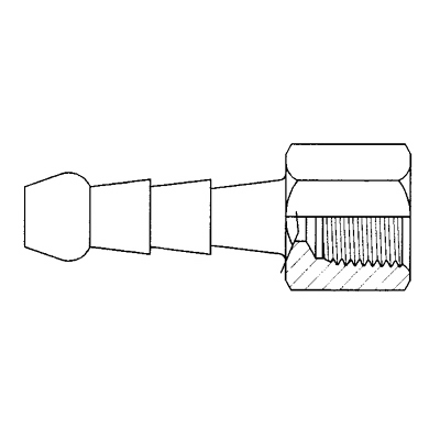 TITON 3/8 X 1/4 FEMALE HOSE TAIL