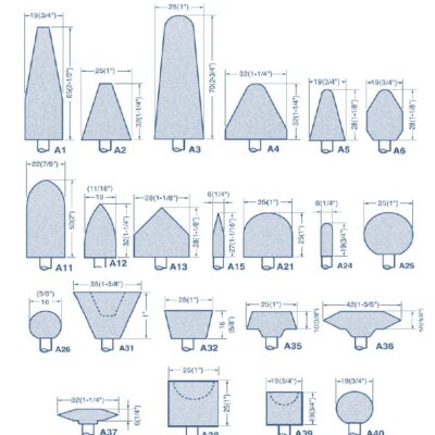 A13 MOUNTED POINT 25x25 SHARP CONE