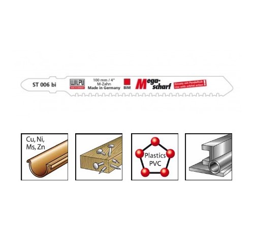 WILPU ST006 BI METAL M TOOTH SABRE SAW BLADE