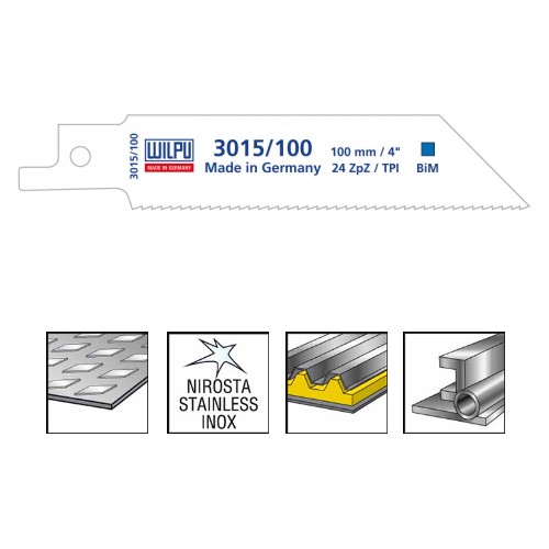 WILPU 3015/100 BI METAL SABRE SAW BLADE