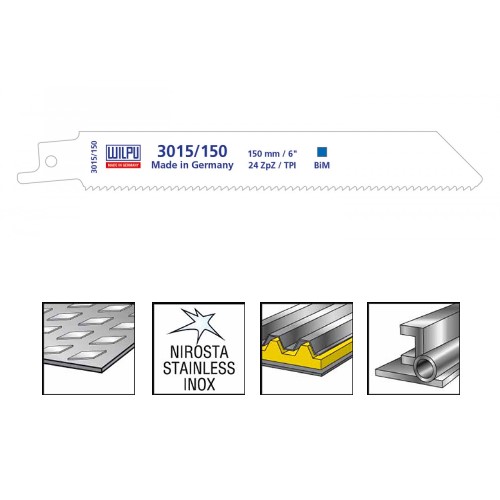 WILPU 3015/150 BI METAL SABRE SAW BLADE