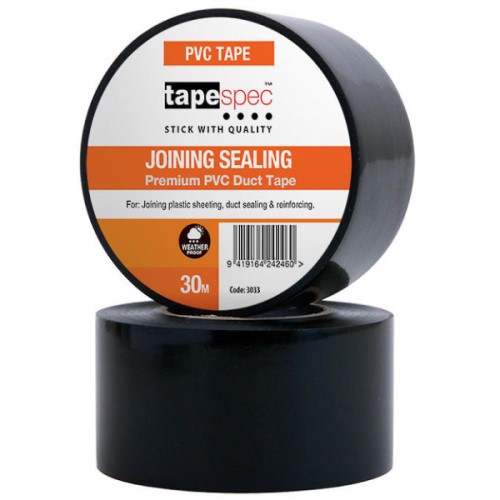 48MM BLACK PVC JOINTING & SEALING TAPE X 30MT