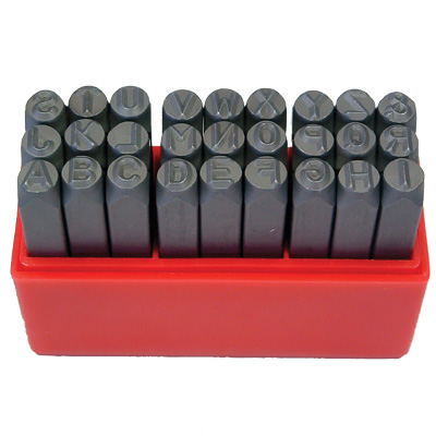 BEST 4mm LETTER STAMP SET AZ&