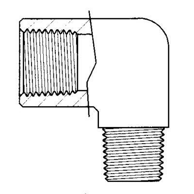 TITON 3400X2 1/8 M/F ELBOW