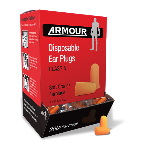 ARMOUR SOFT EARPLUGS ORANGE - CLASS 5